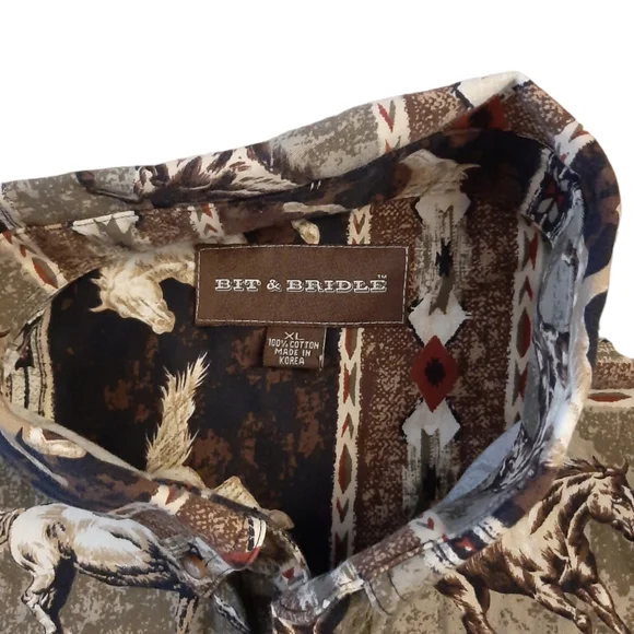 Bit & Bridle Western Button Up Size XL - Picture 3 of 3